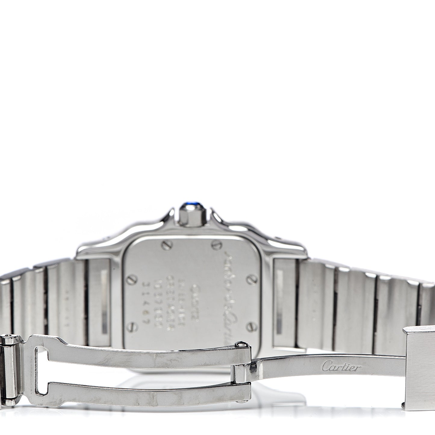 Stainless Steel 18K Yellow Gold 24mm Santos De Cartier Galbee Quartz Watch
