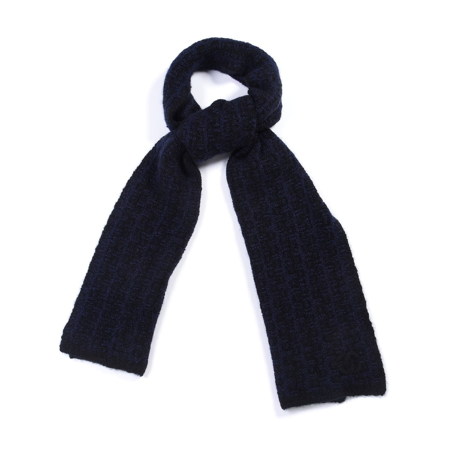 Cashmere Silk CC Scarf Black Navy