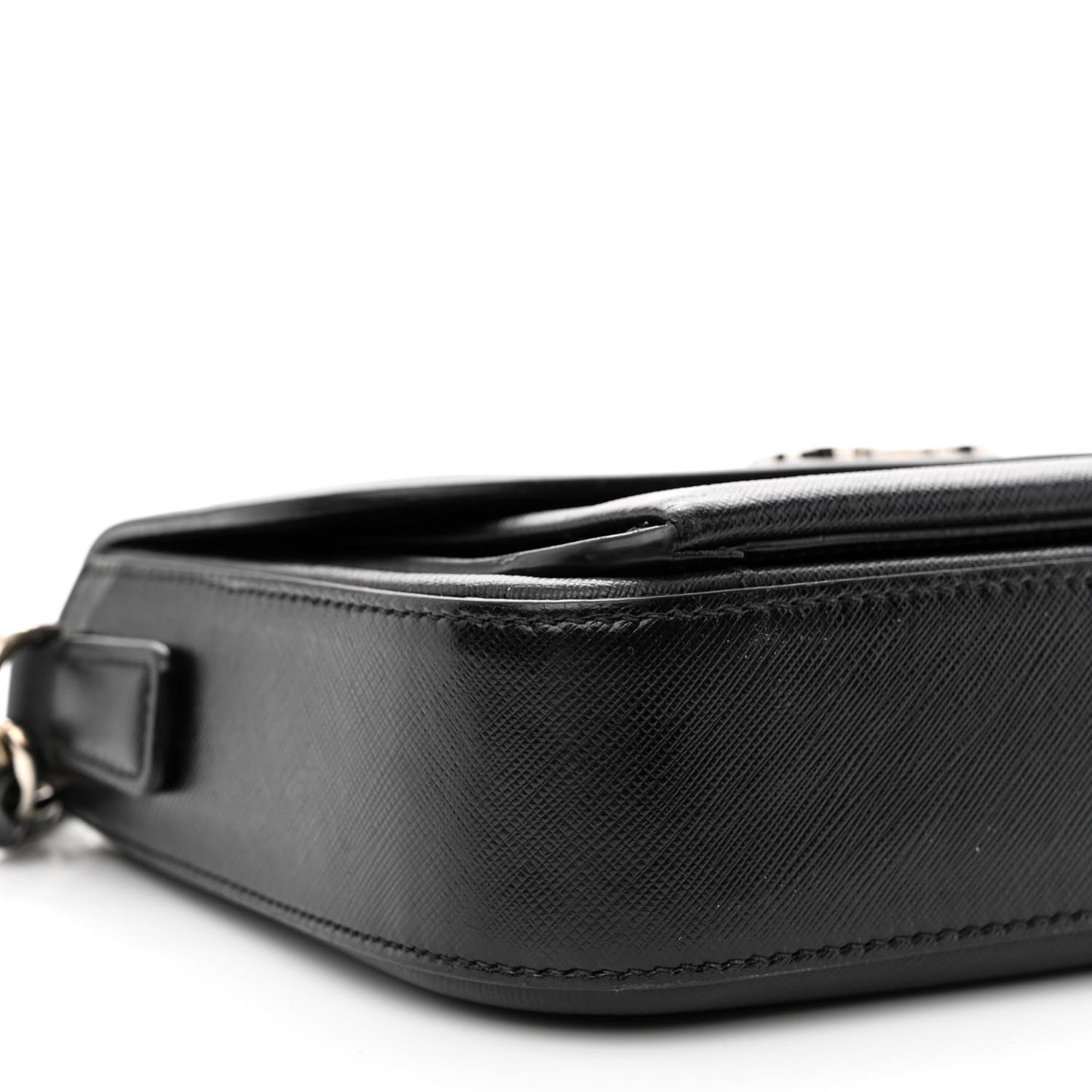 Saffiano Sandrine Shoulder Bag Black