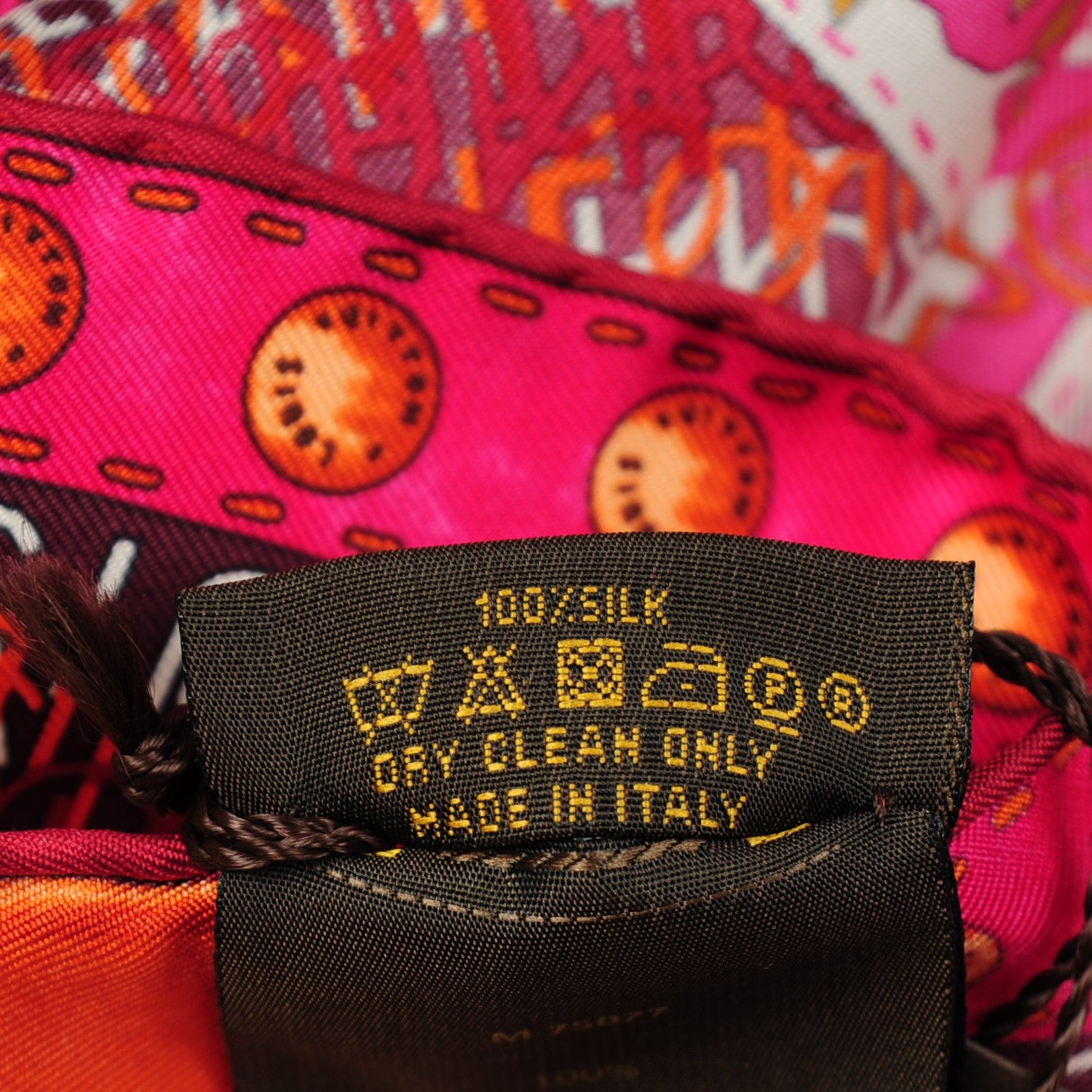 Louis Vuitton Silk Monogram Map Square Scarf Plum Orient 5 of 5