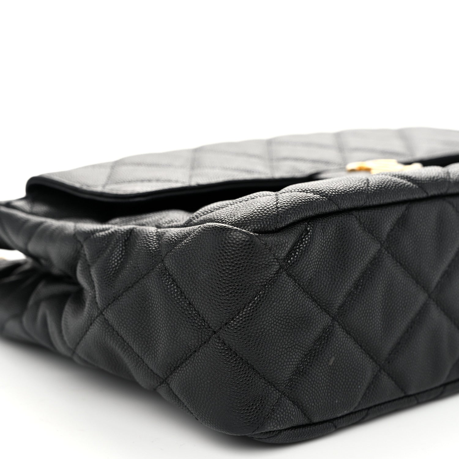 Chanel Caviar Quilted Large Wavy CC Hobo Black 9 of 10