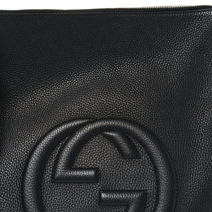 Gucci Pebbled Calfskin Large Soho Hobo Black 8 of 10