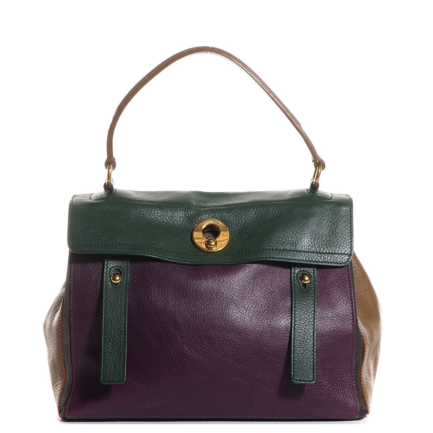 Saint Laurent Calfskin Medium Tri-Color Muse Two 1 of 8