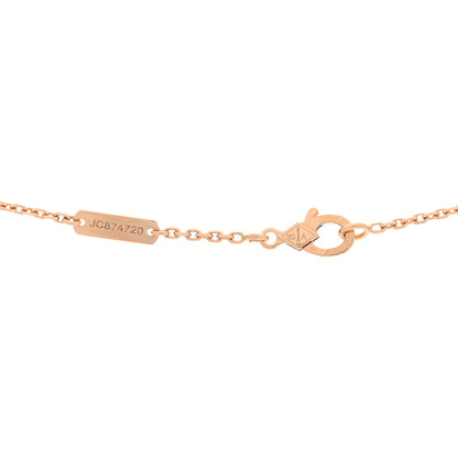 Van Cleef & Arpels 18K Rose Gold Gray Mother of Pearl Vintage Alhambra Pendant Necklace 4 of 4