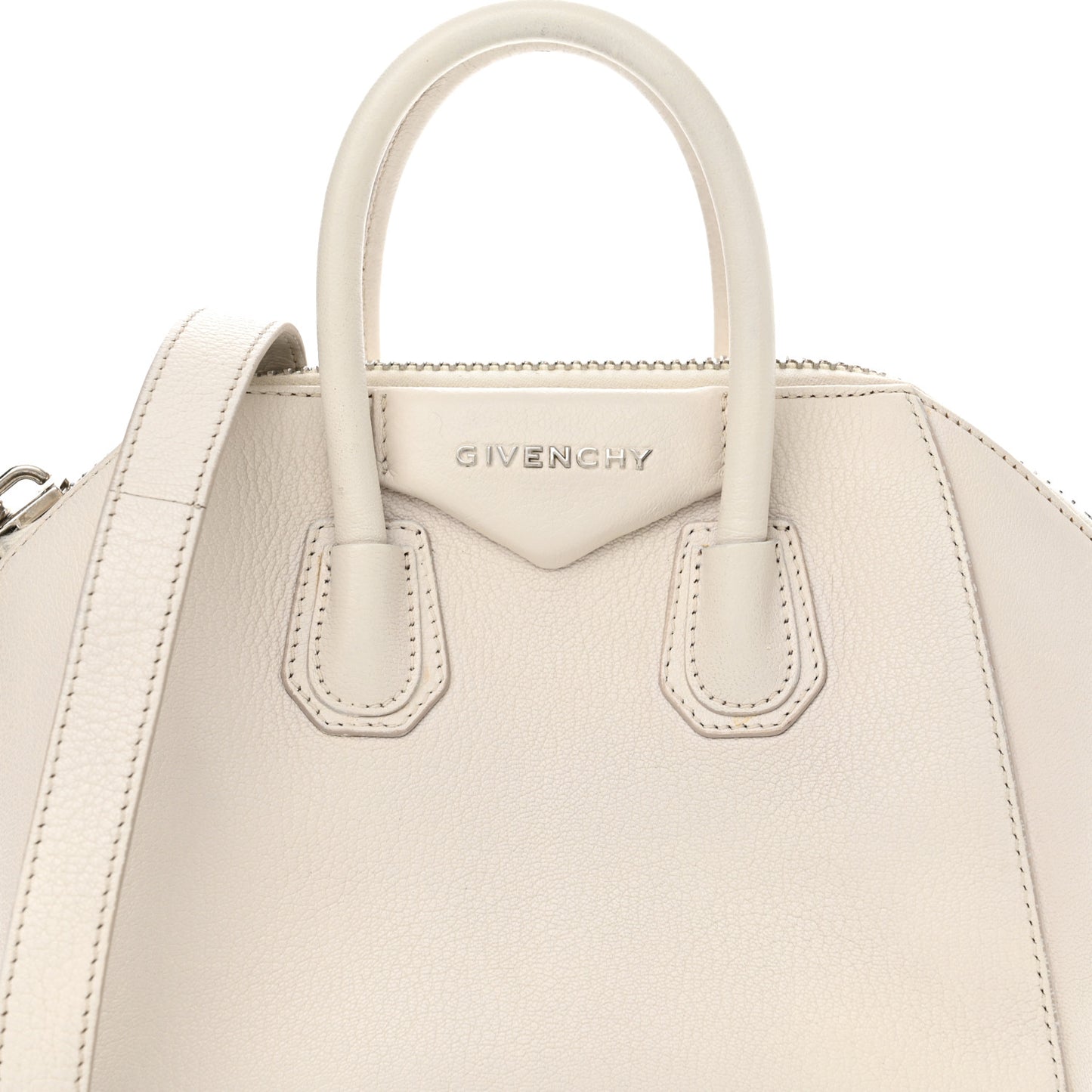 Sugar Goatskin Mini Antigona Off White