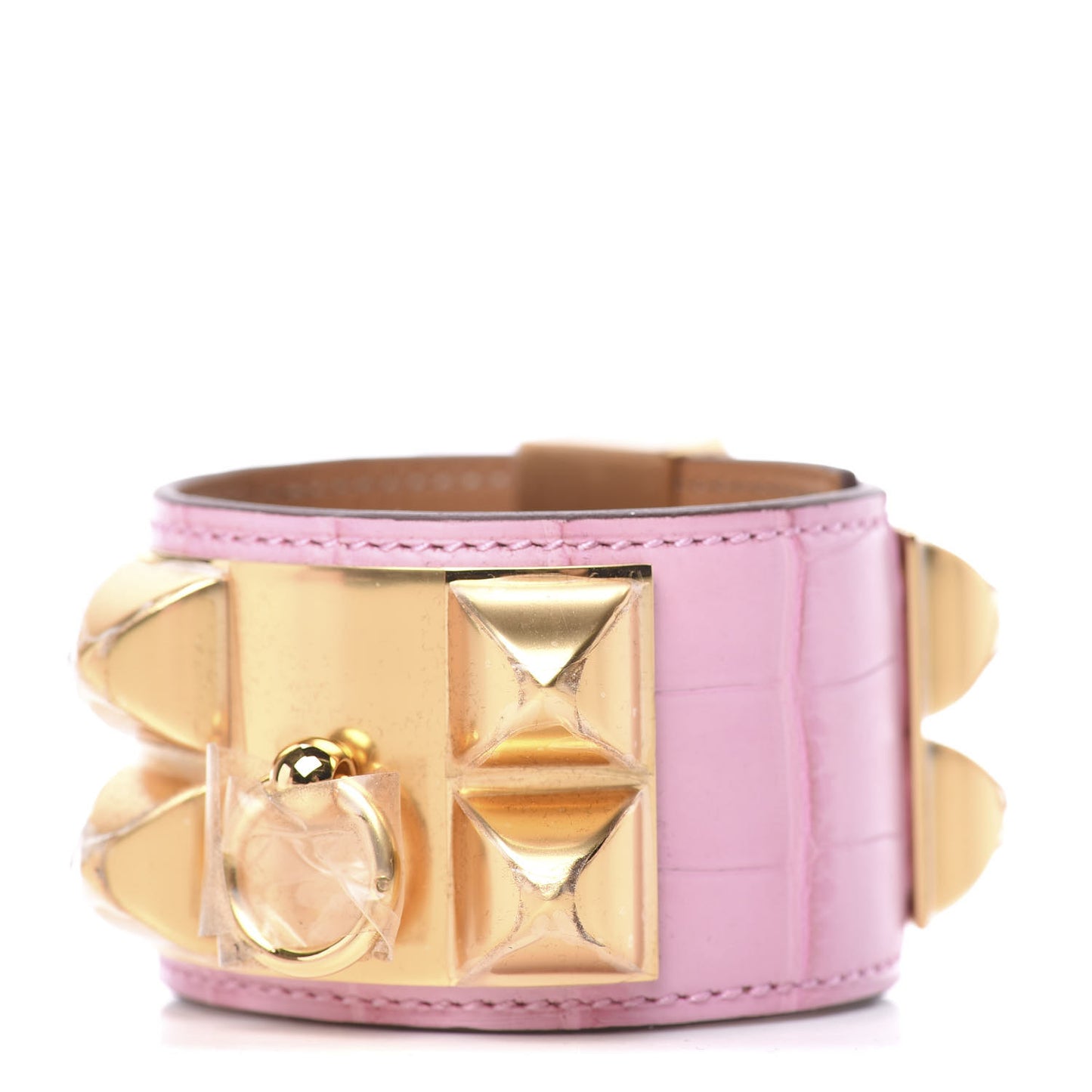 Matte Alligator Collier De Chien CDC Bracelet T2 5P Pink