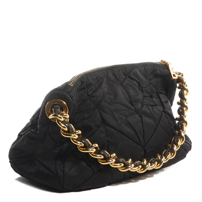 Prada Tessuto Nylon Chevron Quilted Chain Bag Nero Black 3 of 8