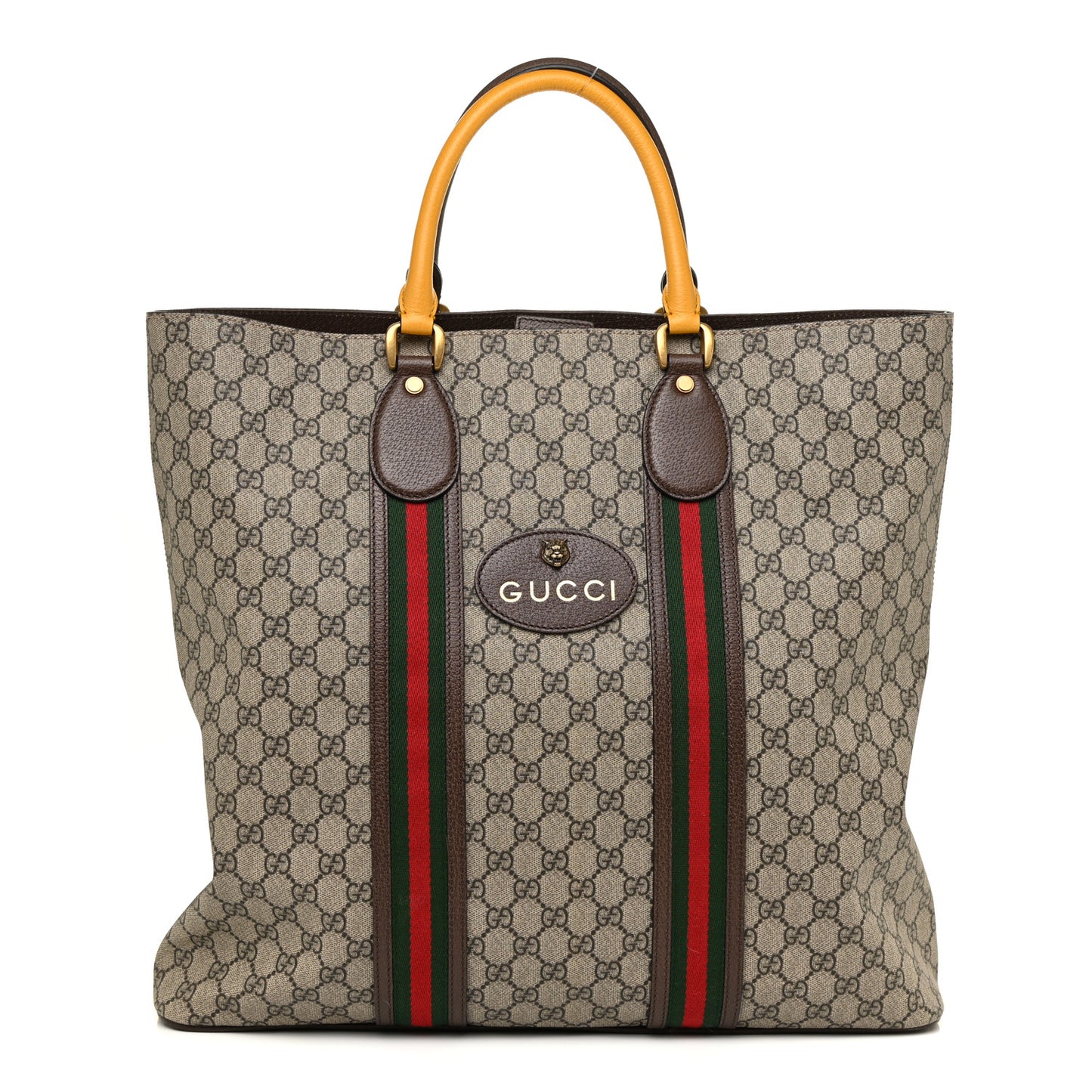 GG Supreme Monogram Web Neo Vintage Tote Beige New Acero Crop