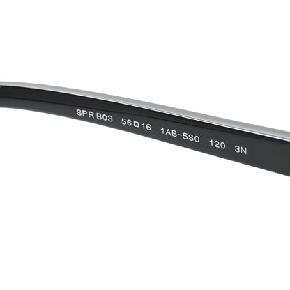 Prada Acetate Rectangular Sunglasses SPR B03 Black 6 of 7