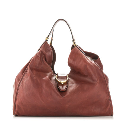 Gucci Calfskin Large Soft Stirrup Shoulder Bag Red 1 of 7