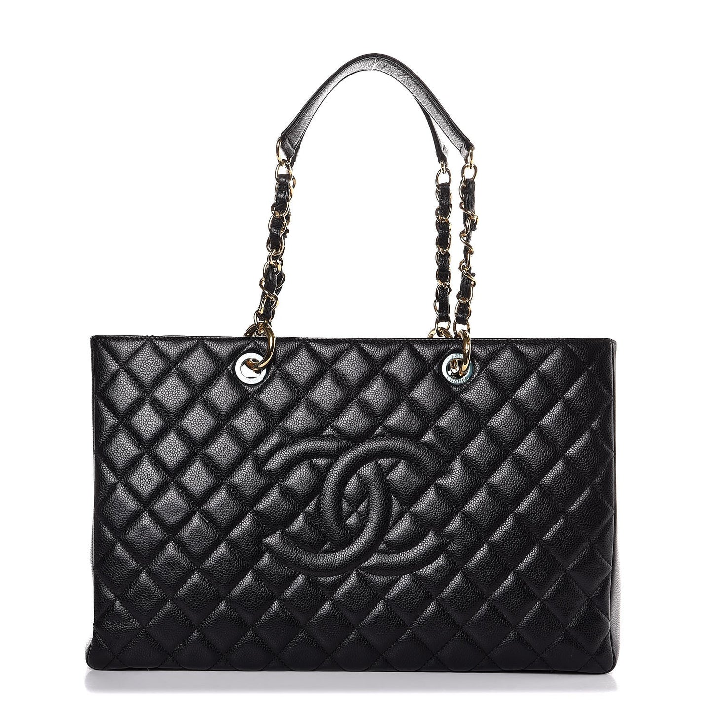 Caviar Quilted XL Grand Shopping Tote GST Black