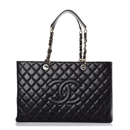 Chanel Caviar Quilted XL Grand Shopping Tote GST Black 1 of 7