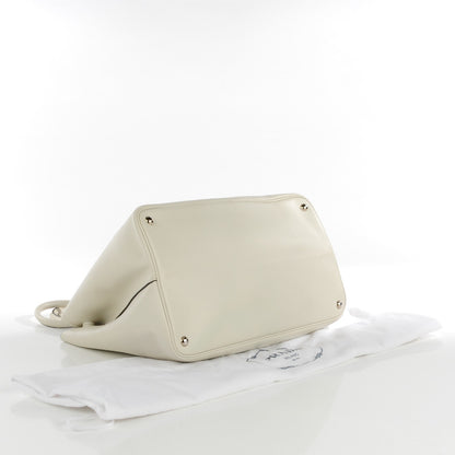 Prada City Calf Large Double Bag Talco 4 of 17