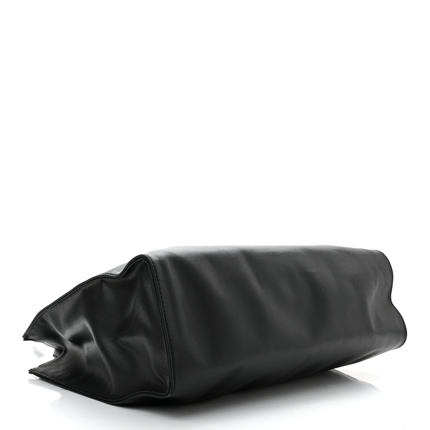 Vegan Leather Medium Shopping Bag Black