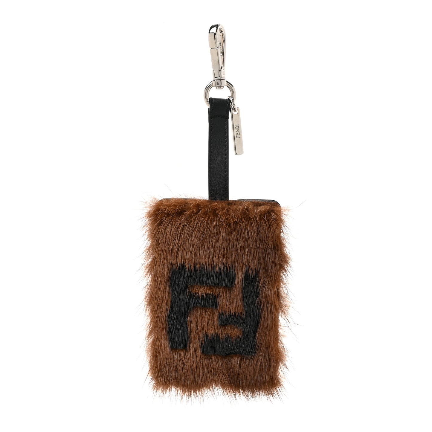 Fur F is Fendi Luggage Tag Brown Black