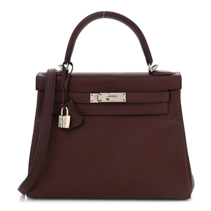 Hermes Togo Kelly Retourne 28 Rouge H 1 of 10