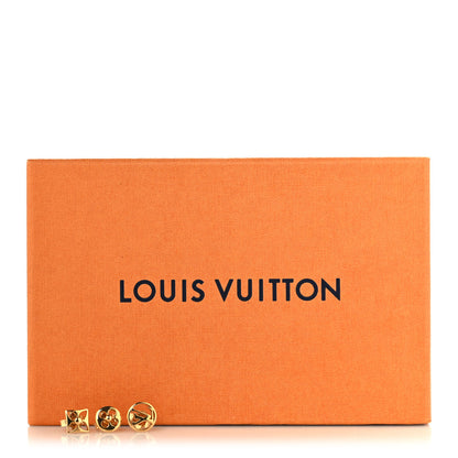 Louis Vuitton Metal Stud Earrings Set of 3 Gold 5 of 5