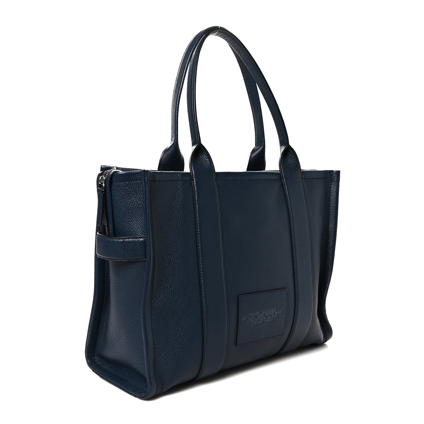 Grained Calfskin Large The Tote Bag Blue Sea