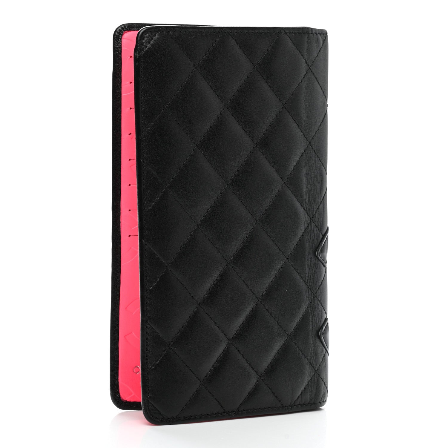 Chanel Calfskin Quilted Cambon Yen Wallet Black 3 of 9