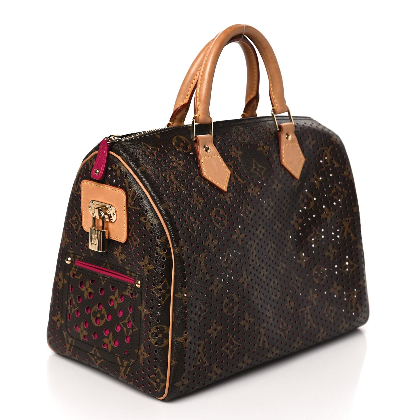 Monogram Perforated Speedy 30 Fuchsia