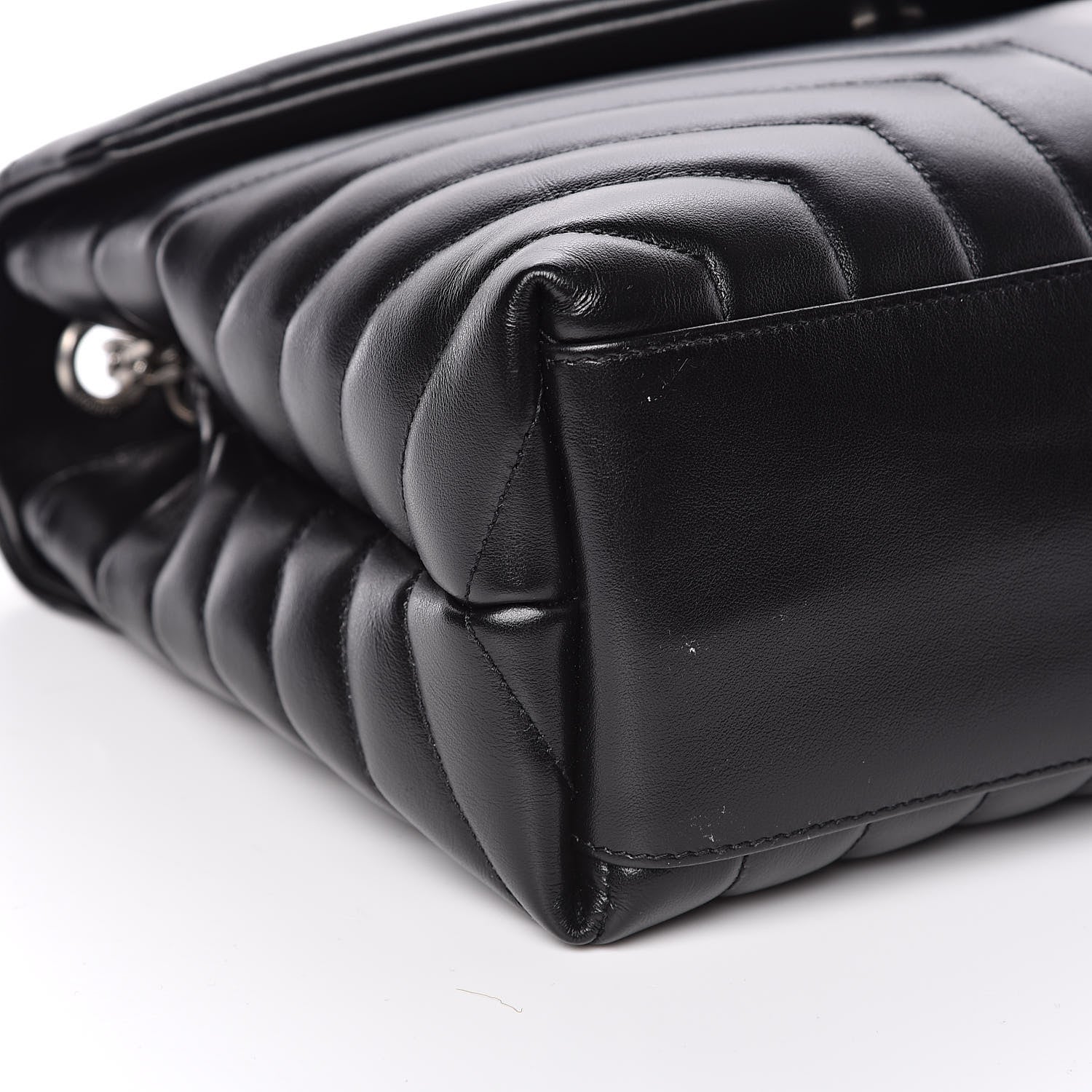 Saint Laurent Calfskin Y Quilted Monogram Medium Loulou Chain Satchel Black 7 of 9