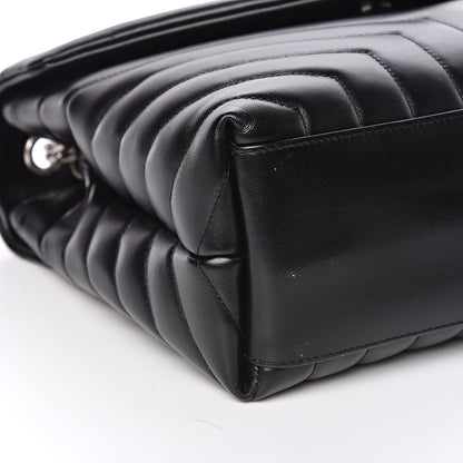 Saint Laurent Calfskin Y Quilted Monogram Medium Loulou Chain Satchel Black 7 of 9