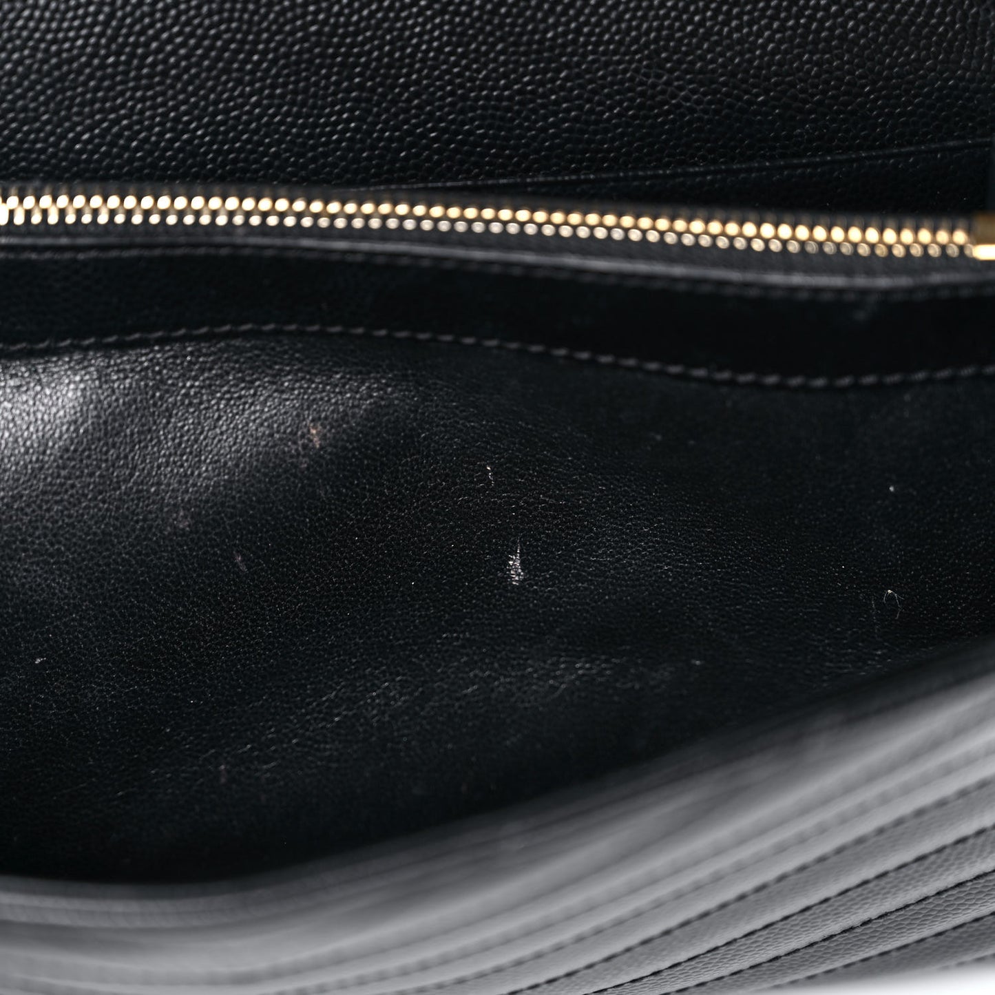 Grain De Poudre Matelasse Chevron Monogram Chain Wallet Black