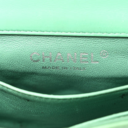 Chanel Patent Quilted Extra Mini Flap Green 6 of 11