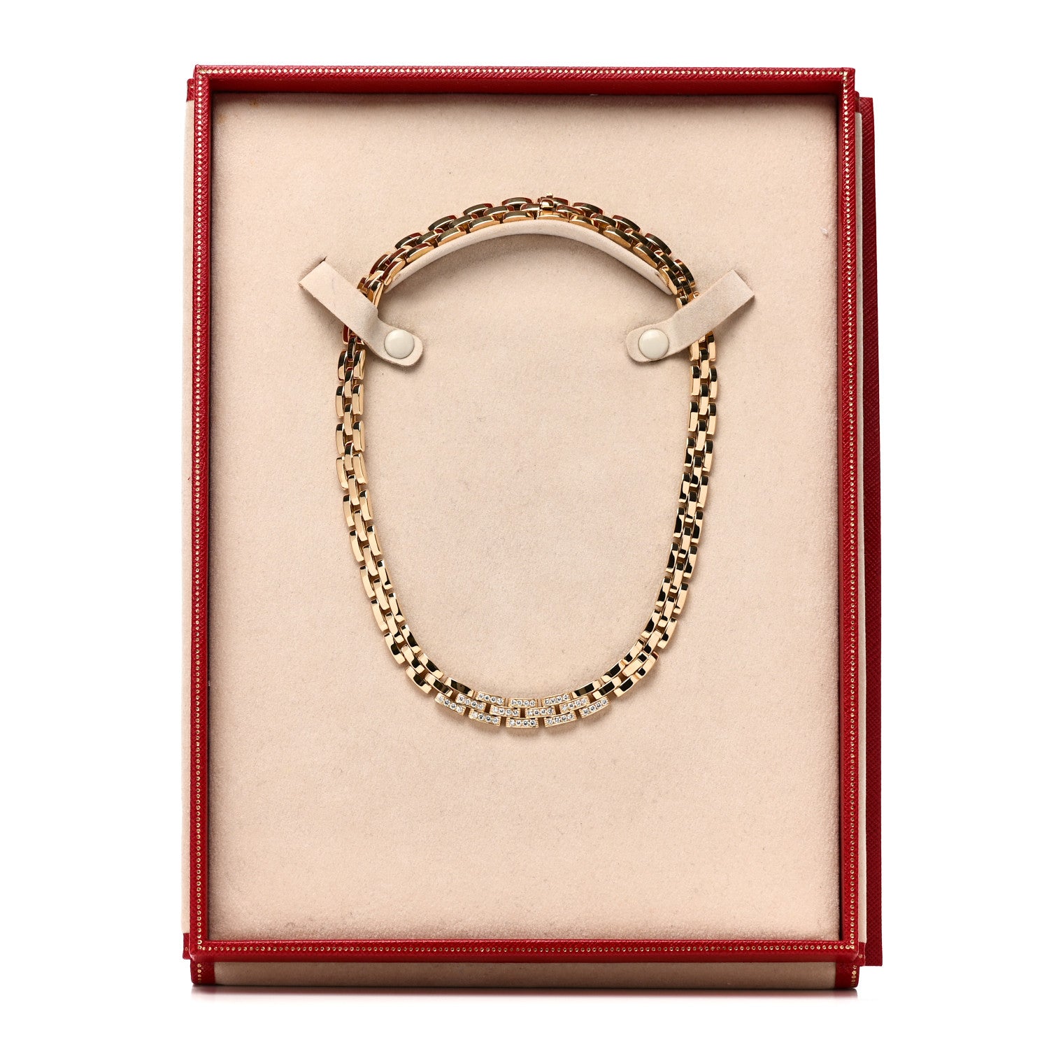 Cartier 18K Yellow Gold Diamond Maillon Panthere Necklace 5 of 5