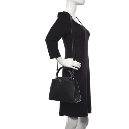 Louis Vuitton Taurillon Capucines BB Black 2 of 9