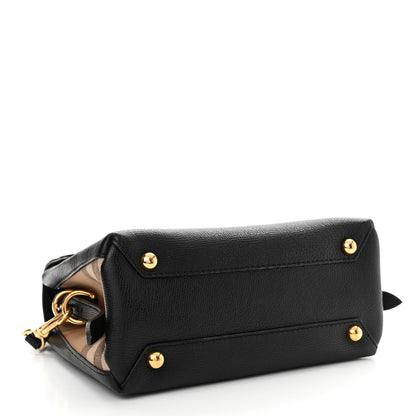 Burberry Derby Calfskin House Check Small Camberley Black 4 of 14