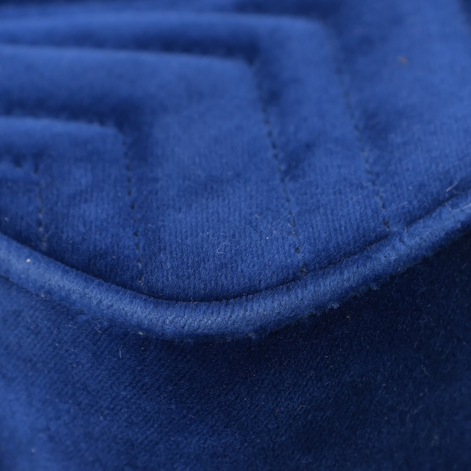 Gucci Velvet Matelasse Mini GG Marmont Shoulder Bag Cobalt Blue 12 of 20