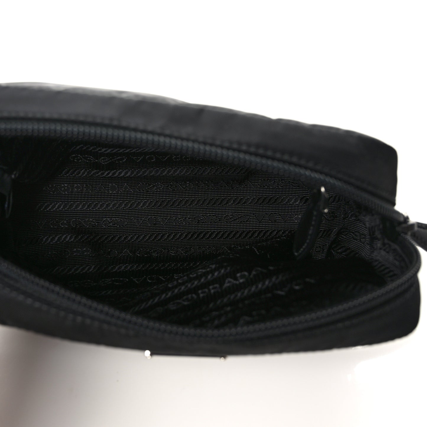 Tessuto Nylon Saffiano Wristlet Black