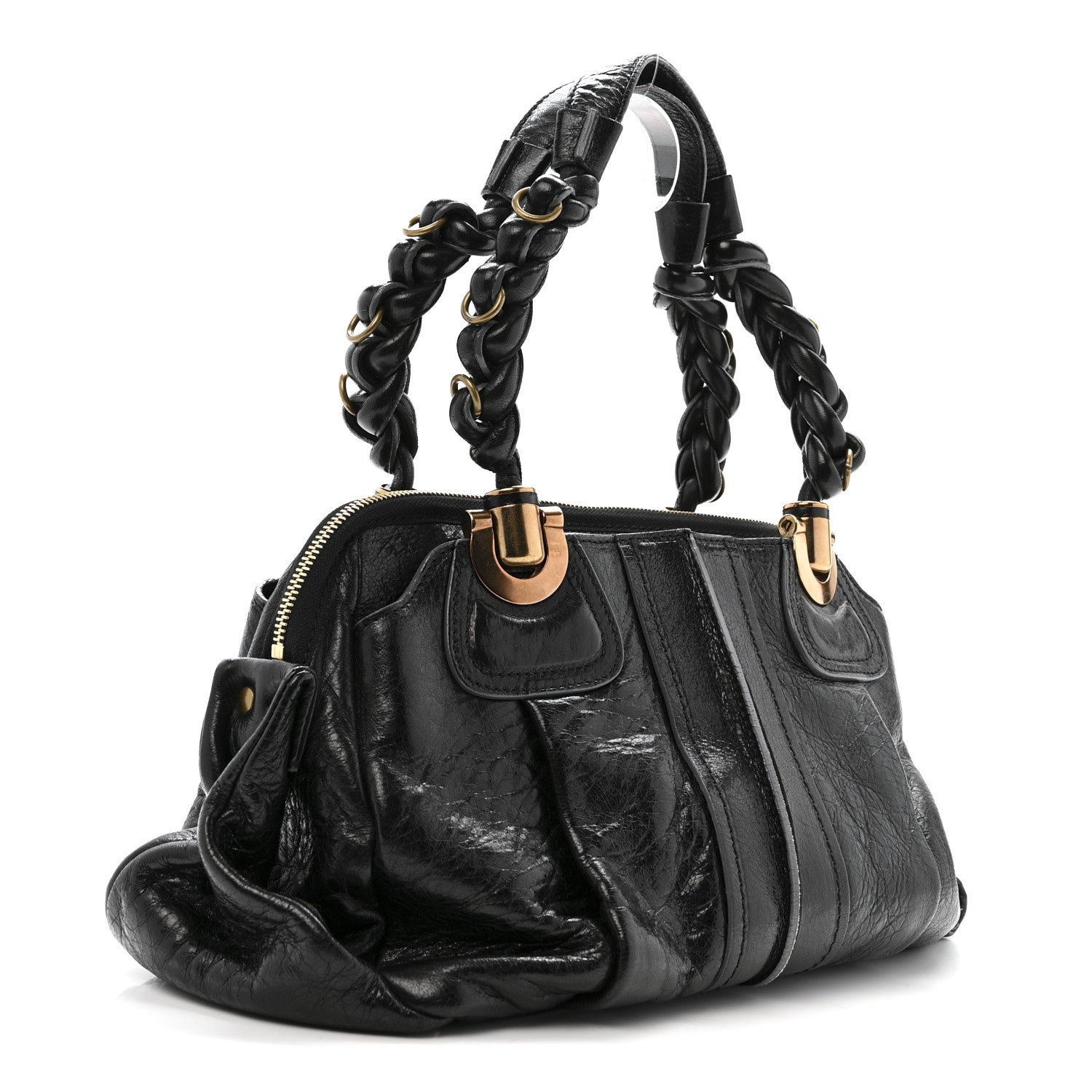 Chloe Lambskin Heloise Satchel Black 3 of 15