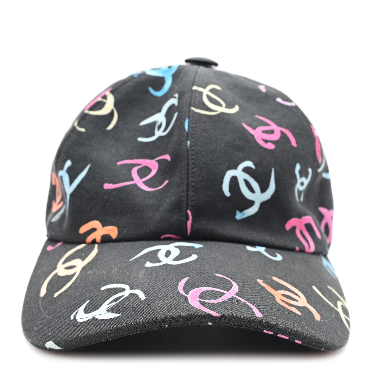 Chanel Cotton CC Cap Hat Black Multicolor 4 of 10