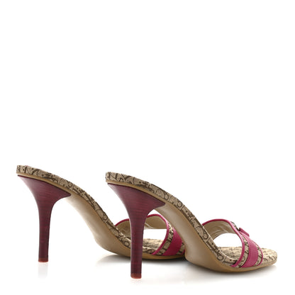 Christian Dior Monogram Logo Sandals 39 Beige Dark Pink 5 of 11