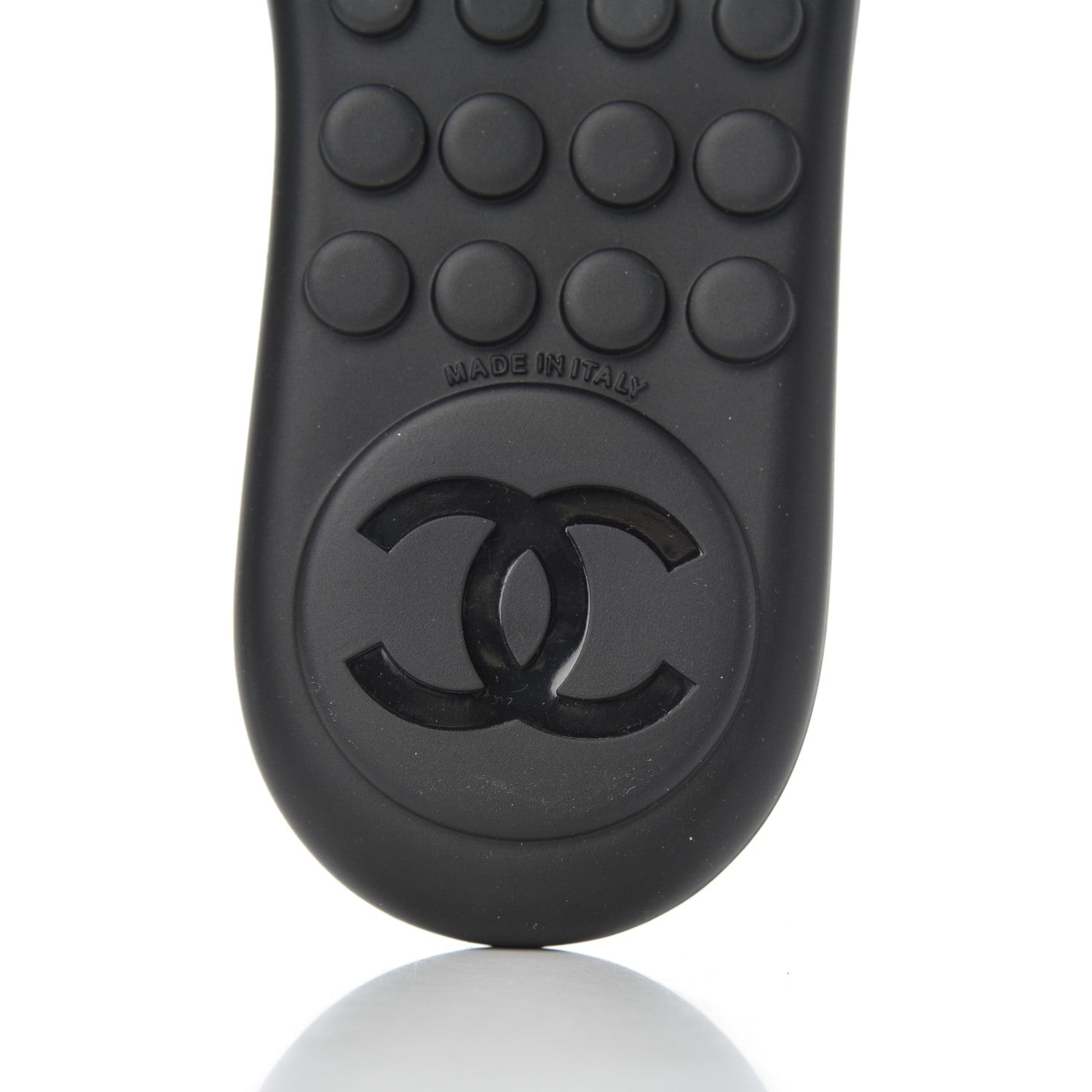 Chanel Lambskin CC Chain Thong Sandals 38 Black 7 of 9
