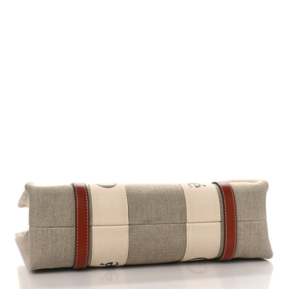 Chloe Cotton Calfskin Medium Woody Ribbon Tote White Brown 4 of 8