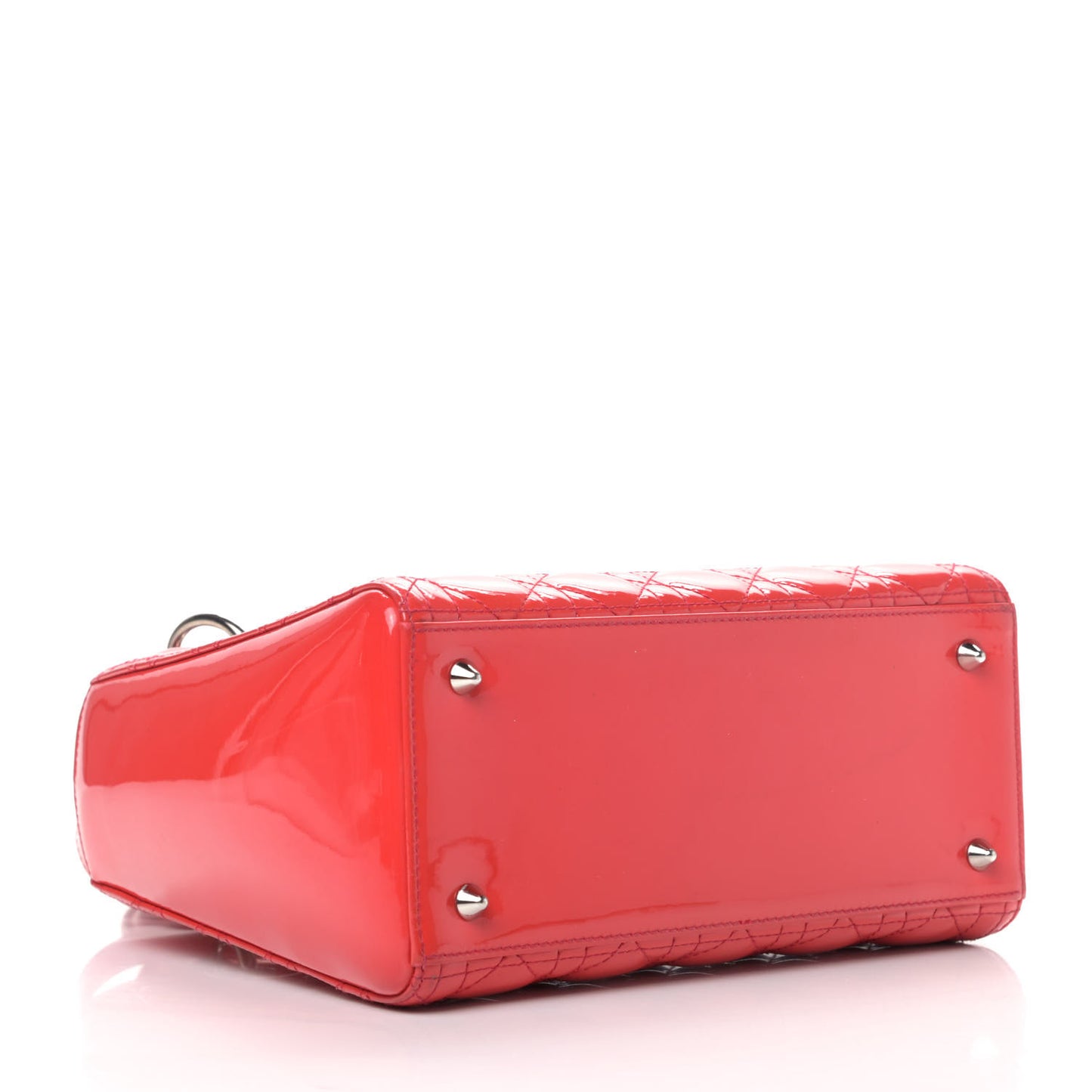 Patent Cannage Medium Lady Dior Red