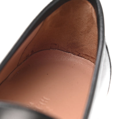 Hermes Goatskin Womens Paris Loafers 38 Black 9 of 10