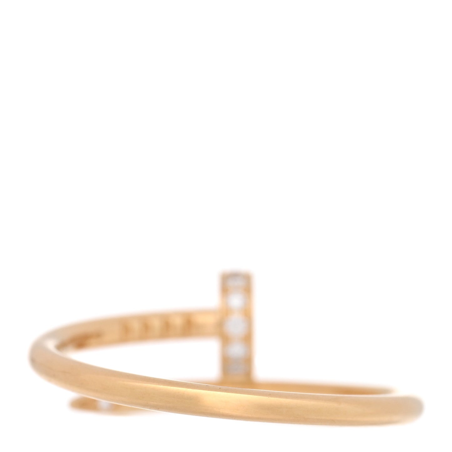 18K Pink Gold Diamond Small Juste Un Clou Ring 52/6