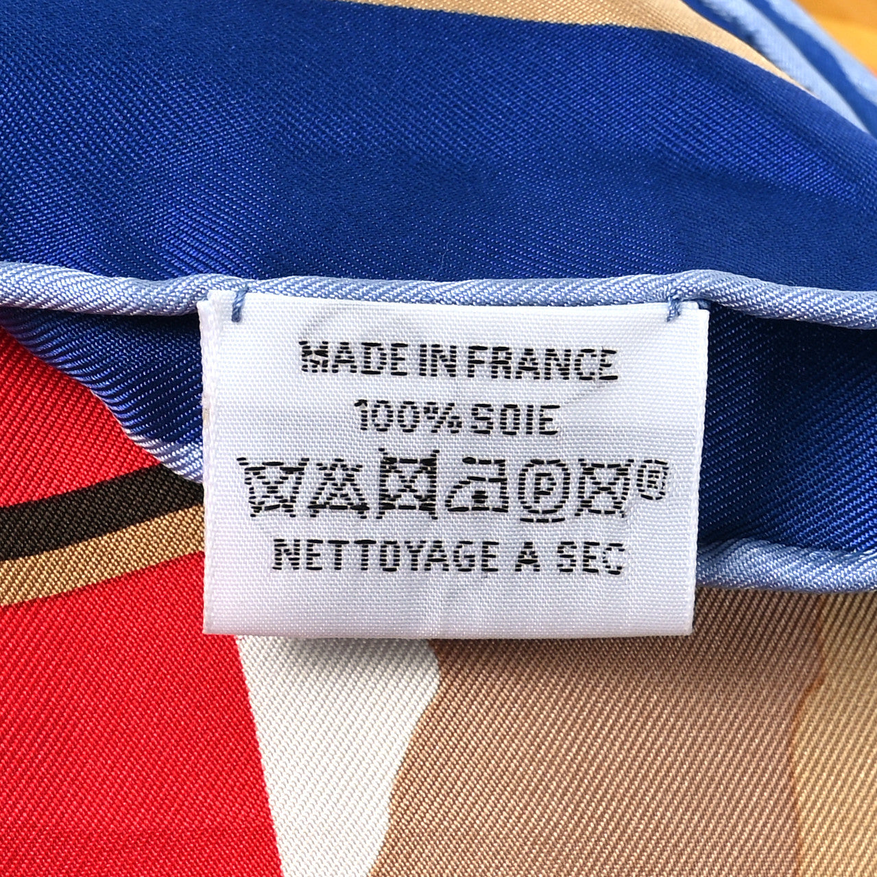 Hermes Silk Charmes Des Plages Normandes Rectangle Stole Bleu Azur Vert Rouge 4 of 5