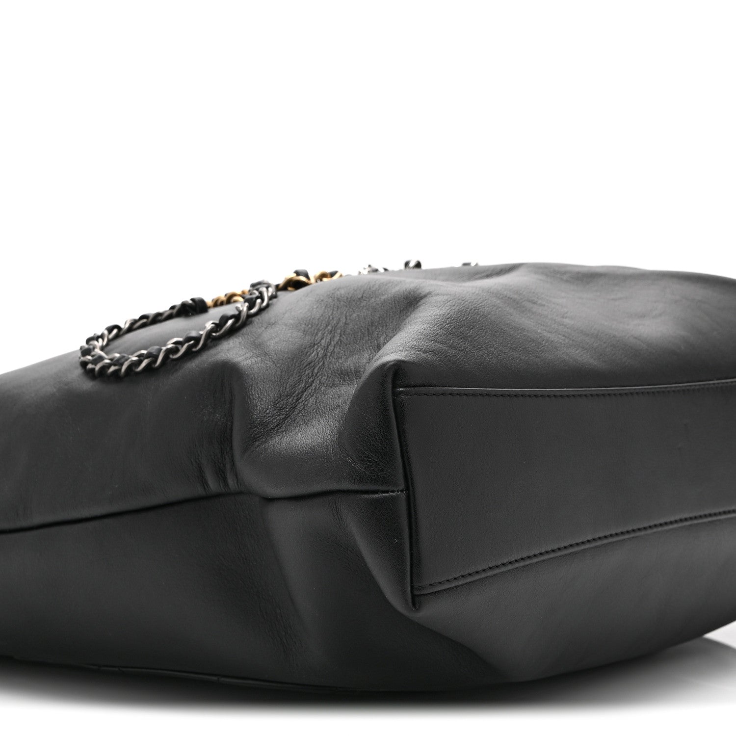 Chanel Calfskin Chain 20s Signature Tote Black 1871914 – FASHIONPHILE