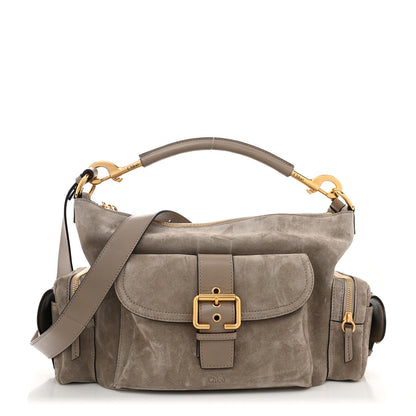 Chloe Suede Calfskin Medium Double Carry Camera Bag Motty Grey 1 of 11