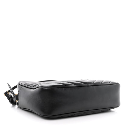 Saint Laurent Calfskin Matelasse Monogram Lou Camera Bag Black 4 of 14