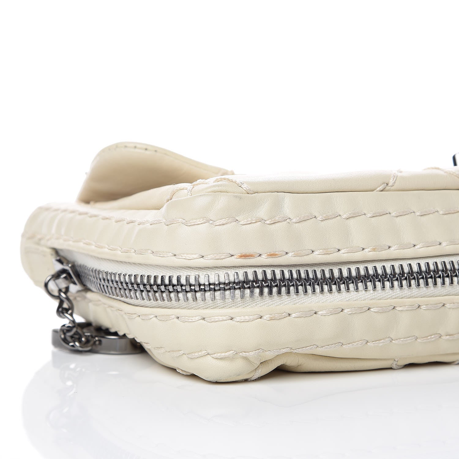 Chanel Calfskin Stitched Expandable Flap White 9 of 12