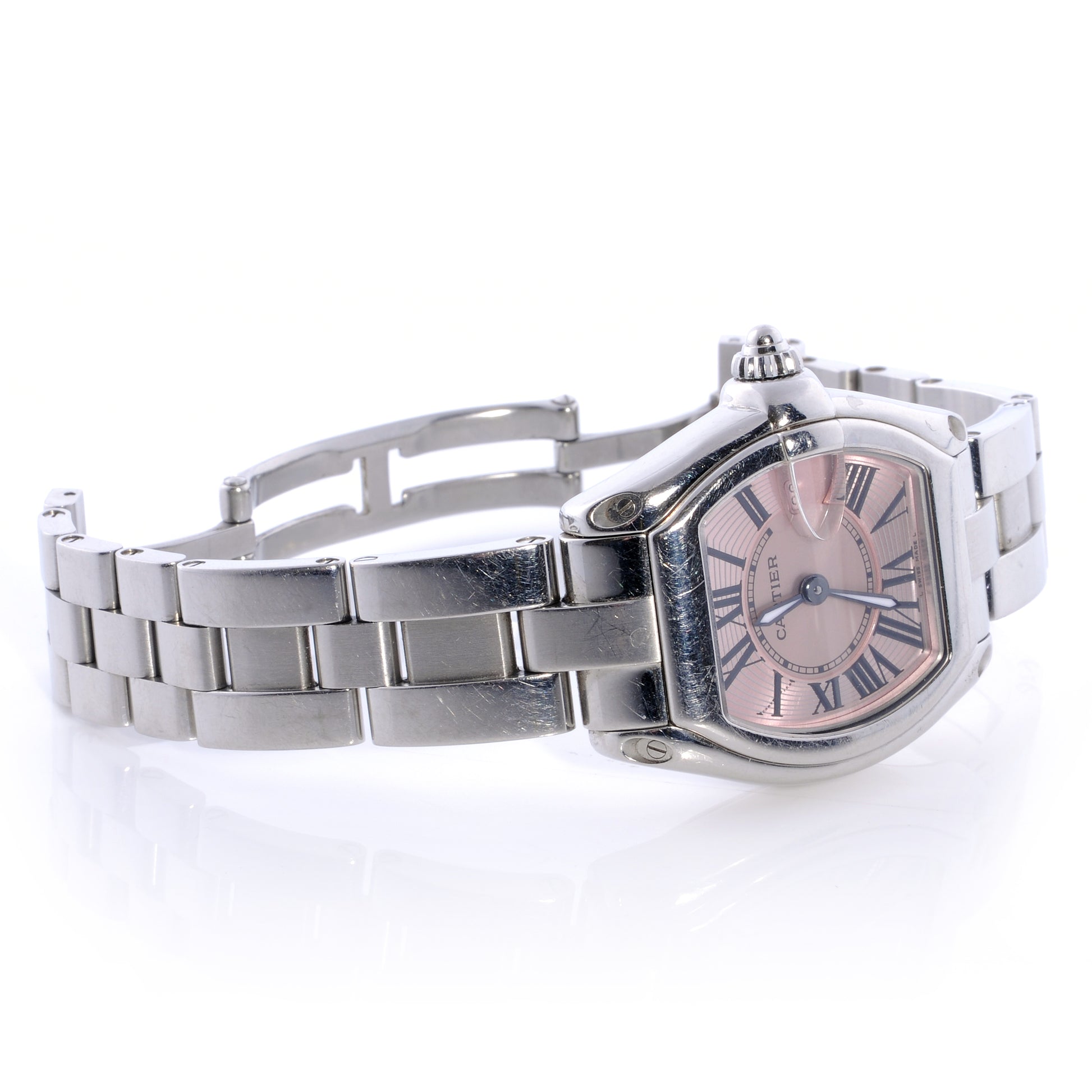 Cartier Stainless Steel 31mm Roadster Quartz Watch Pink 3 of 5