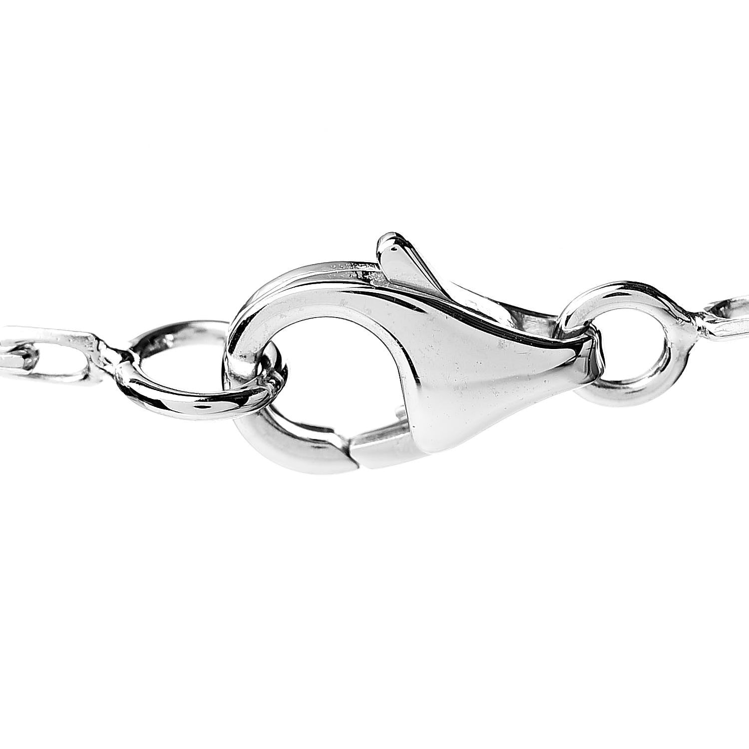Cartier 18K White Gold Diamond Interlocking LOVE Necklace 5 of 8