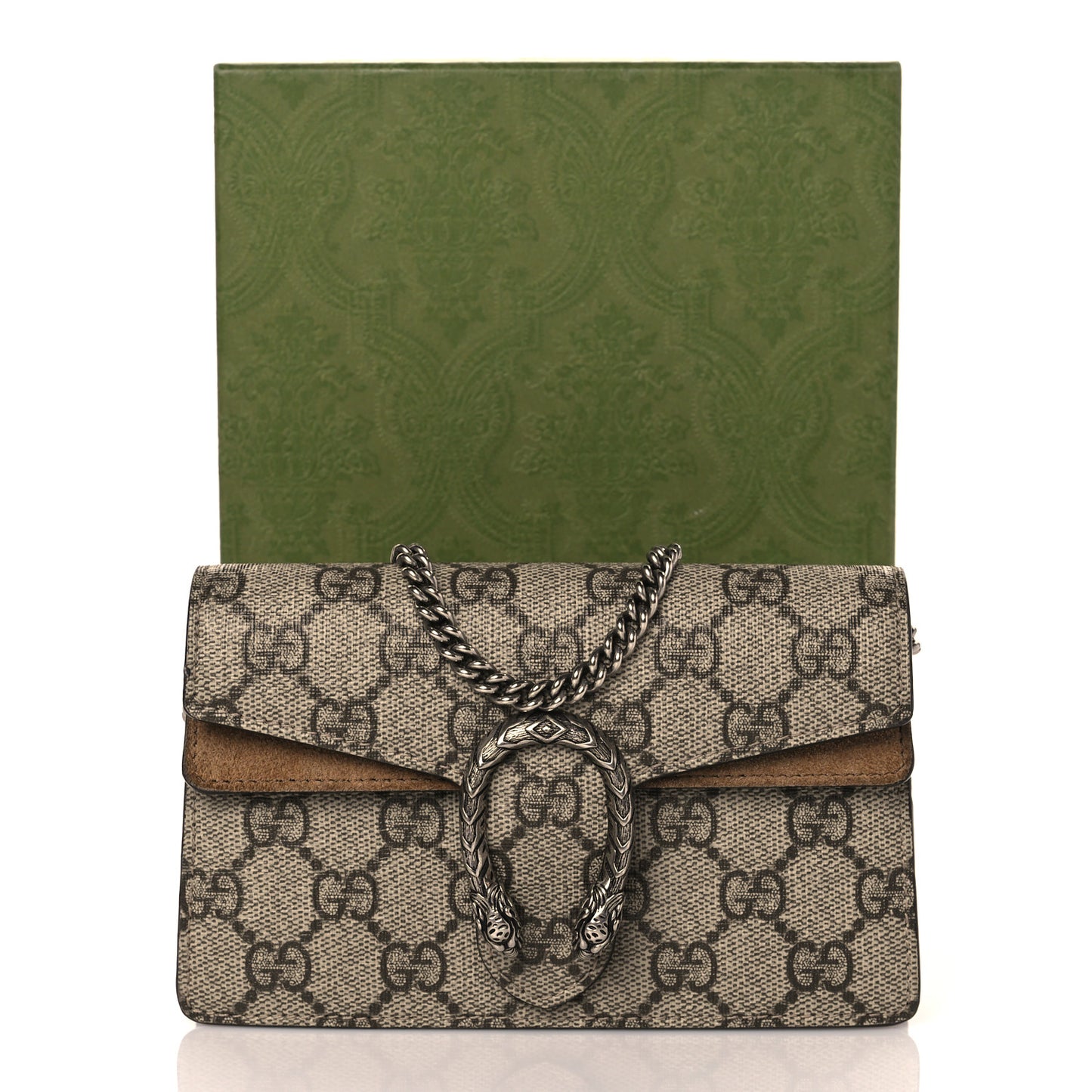 GG Supreme Monogram Super Mini Dionysus Shoulder Bag Taupe