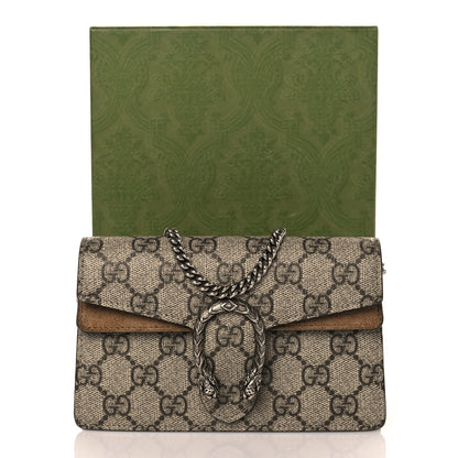 Gucci GG Supreme Monogram Super Mini Dionysus Shoulder Bag Taupe 10 of 10